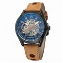 Ceas barbatesc Forsining, curea din piele maro, mecanism automatic-mecanic, stil Business + cutie cadou