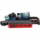 Acumulator extern pornire auto / Jump Starter, 12 V, curent pornire 300 A/5 sec., 5V/2.1A, 16V/19V/3.5A, curent maxim 1000 A, capacitate 18000 mAH, lanterna 