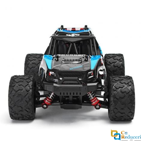 Masina cu telecomanda JJRC HS18312 albastra, 4x4, scara 1:18, viteza maxima 36 km/h, acumulator 7.4V 1200mAh, timp de utilizare ~20 min