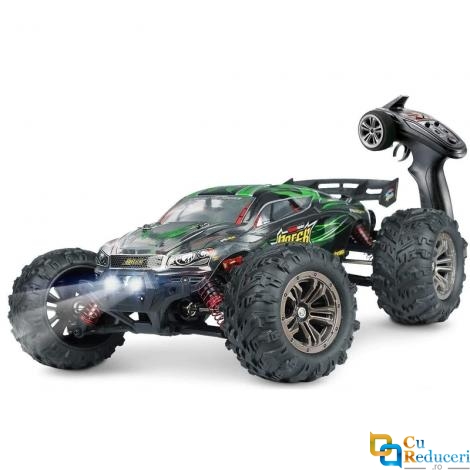 Masina cu telecomanda JJRC 9138 verde, 4WD, 1:16, 2.4G, viteza maxima ~36km/h, acumulator 7.4V 500 mAh Li-Ion, autonomie ~15min