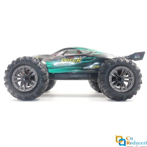 Masina cu telecomanda JJRC 9138 verde, 4WD, 1:16, 2.4G, viteza maxima ~36km/h, acumulator 7.4V 500 mAh Li-Ion, autonomie ~15min
