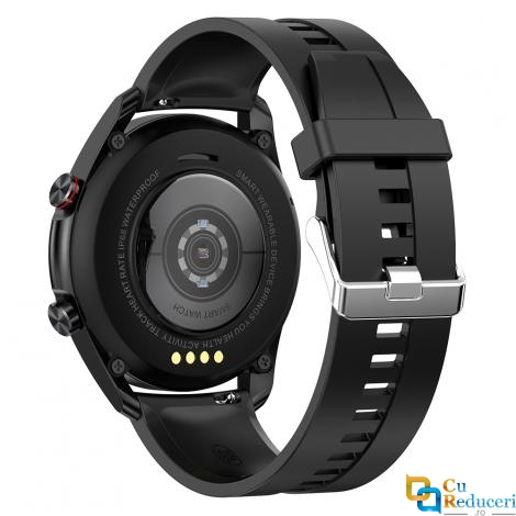 Ceas smartwatch Kingwear L19, display 1.28 inch TFT cu touch screen, rezolutie 240 x 240 pixeli, capacitate baterie 290 mAh 