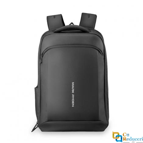 Rucsac/Ghiozdan Mark Ryden compatibil cu laptop 15.6 inch, tableta 9.7 inch, port USB si micro USB, full impermeabil, 3 modalitati de purtare, unisex, spatios, negru, perfect pentru calatorie, servici sau scoala