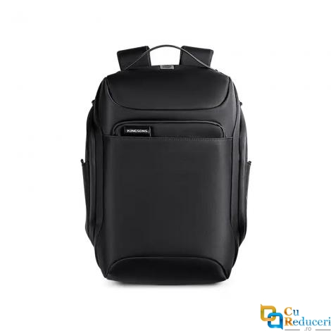 Rucsac multifunctional, Kingsons, compatibil cu laptop 15.6 inch si tableta de 12.9 inch, impermeabil, port USB, antifurt, rezistent la socuri, suport ochelari, buzunar impermeabil, negru 