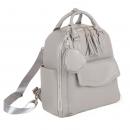 Rucsac/Ghiozdan impermeabil, multifunctional pentru mamici si bebelusi, 3 modalitati de purtare, 12 buzunare, spatios, atasabil la carucior, saltea pliabila, buzunar termoizolant, gri