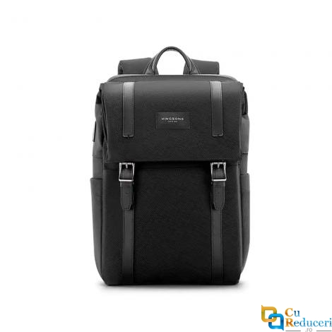Rucsac multifunctional, Kingsons, compatibil cu laptop 15,6 inch, impermeabil, port USB, antifurt, suport ochelari, negru