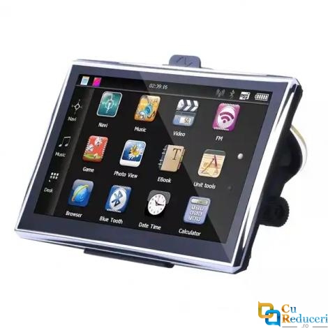 Navigator GPS X7, 7 inch cu touch screen, memorie 8GB, cache 256M, rezolutie 800 x 480 pixeli, capacitate baterie 1800 mAh, harti IGO/Navitel, harta Europei + actualizari pe viata a hartilor