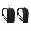 Rucsac pentru calatorie OZUKO, extensibil, port USB, antifurt, impermeabil, buzunar pentru incaltaminte, husa de ploaie, negru