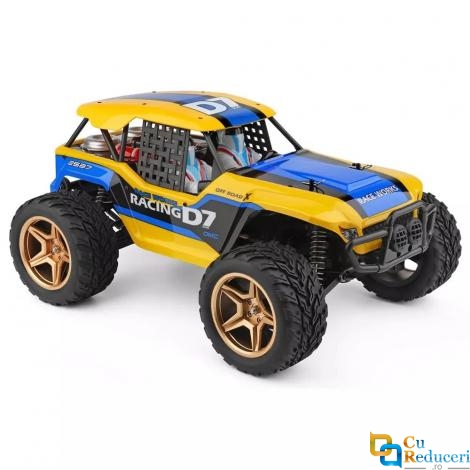 Masina cu telecomanda Wltoys D7 1:12 4WD 2.4G, viteza maxima ~45km/h, acumulator 7.4V 1500 mAh Li-Ion, autonomie ~10 min