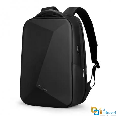 Rucsac/Ghiozdan Mark Ryden compatibil cu laptop 15.6 si tableta 11, blocare TSA, port USB, full impermeabil, sistem antifurt, unisex, extensibil 20L-26L negru