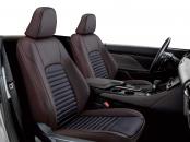 Set huse scaune auto, universale, material piele ecologica, scaune fata, spate, tetiere, maro si negru