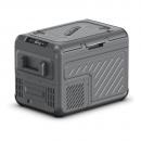 Lada frigorifica portabila, cu compresor, zona dubla de racire, cablu alimentare 12/24V si 220V, capacitate 35 litri, putere 55W, neagra