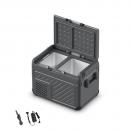 Lada frigorifica portabila, cu compresor, zona dubla de racire, cablu alimentare 12/24V si 220V, capacitate 35 litri, putere 55W, neagra