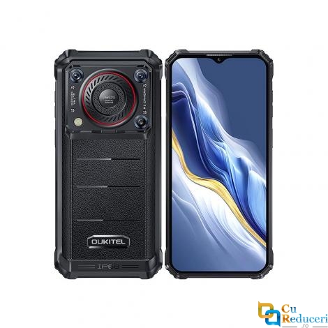 Telefon mobil Oukitel WP36, Negru, Display 6.52 inch HD+, 4G, Memorie 16GB RAM (8GB + 8GB extensibili), 128GB ROM, NFC, Dual SIM, baterie 10600 mAh, sunet Digital 8D 128db, Android 13