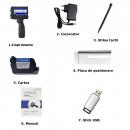 Imprimanta de mana portabila tip pistol BLIROWIN<sup>®</sup> cu touchscreen, imprimare logo, coduri de bare, date de expirare, coduri QR, compatibila pe suprafete multiple, cerneala cu uscare rapida, cartus negru lucios, dimensiune imprimare 1-12.7mm