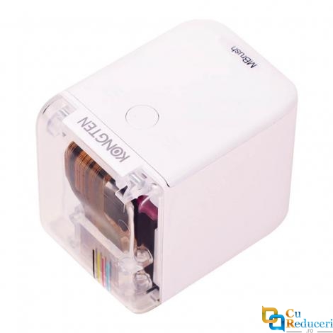 Imprimanta de mana portabila, color, imprimare logo, coduri de bare, date de expirare, coduri QR, compatibila pe suprafete multiple, cerneala cu uscare rapida, cartus color, dimensiune imprimare 1-14.2 mm