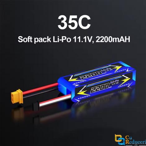Acumulator pentru masina cu telecomanda JIUSI MT14R 4WD - 3S 35 11.1V 2200 mAh