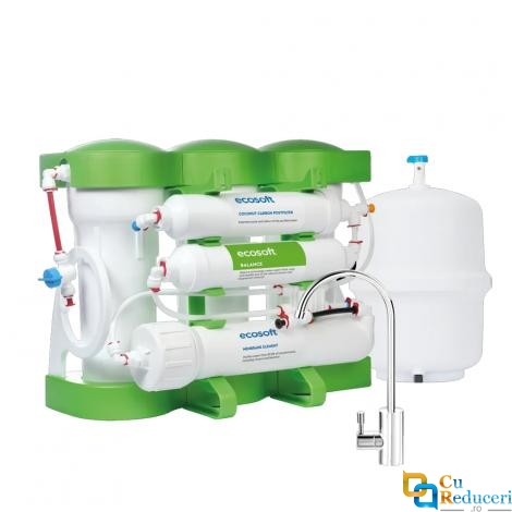 Filtru de osmoza inversa Ecosoft PURE Balance - 6 Stadii, 75 GPD, Remineralizare cu Calciu si Magneziu, Eficienta Ridicata