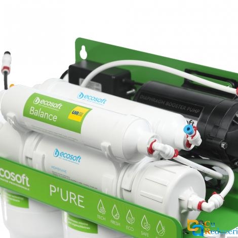 Filtru de osmoza inversa premium Ecosoft Balance PRO – 6 Stadii, cu pompa de presiune, remineralizare si eficienta ridicata, 75 GPD