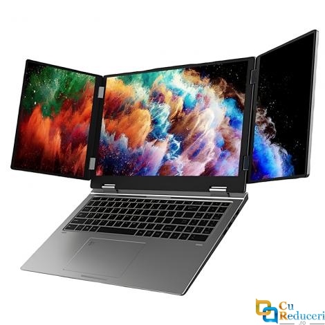 Laptop MAX16 cu 3 ecrane (16 inch+10.5 inch+10.5 inch), DDR4 - 32Gb, SSD 1T, Procesor Intel® Core™ i7 - 1270P cu 14 nuclee, 20 threads, 24M Cache, Frecventa max. 4.70 GHz