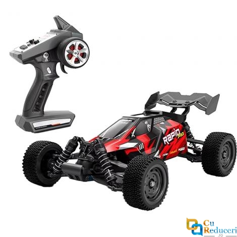 Masina cu telecomanda SCY-16201PRO, 1:16, Brushless 4x4 Off-Road, viteza maxima 70 km/h, Suspensie Independenta, LED, Telecomanda 2.4 GHz, Baterie Inclusa, Autonomie 18 min, Culoare rosu