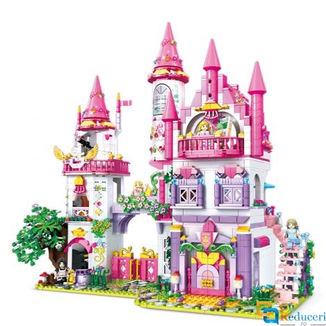 Set constructie tip Lego Woma® C0252 - 1892 piese, Gradina Amaranthine din taramul basmelor, set creativ pentru copii