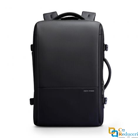 Rucsac de calatorie, Mark Ryden, compatibil cu laptop 17.3 si tableta 11, extensibil 30-45L, port USB si micro USB, material Oxford impermeabil, sistem antifurt, culoare negru, perfect pentru calatorii, business sau utilizare zilnica  